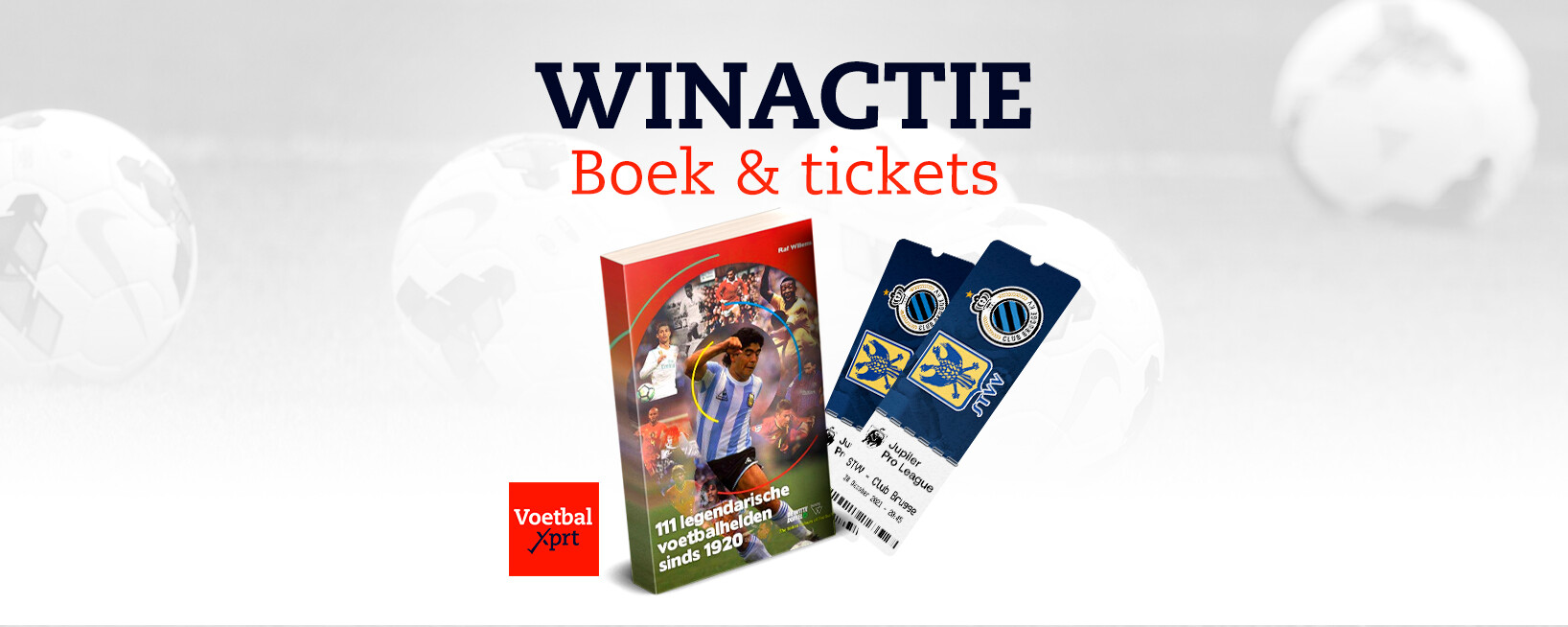 WIN 2 tickets voor STVV - Club Brugge en het boek '111 Legendarische voetbalhelden'