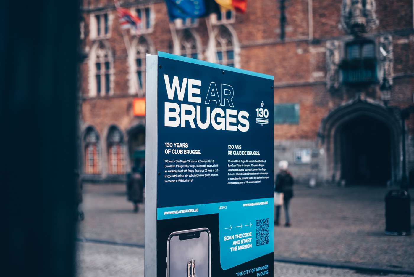 Club Brugge lanceert interactieve stadswandeling met de WE AR BRUGES app